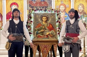 Στην περιφορά της εικόνας του Αγίου Παντελεήμονα συμμετείχε η Ένωση Ποντίων Πολίχνης