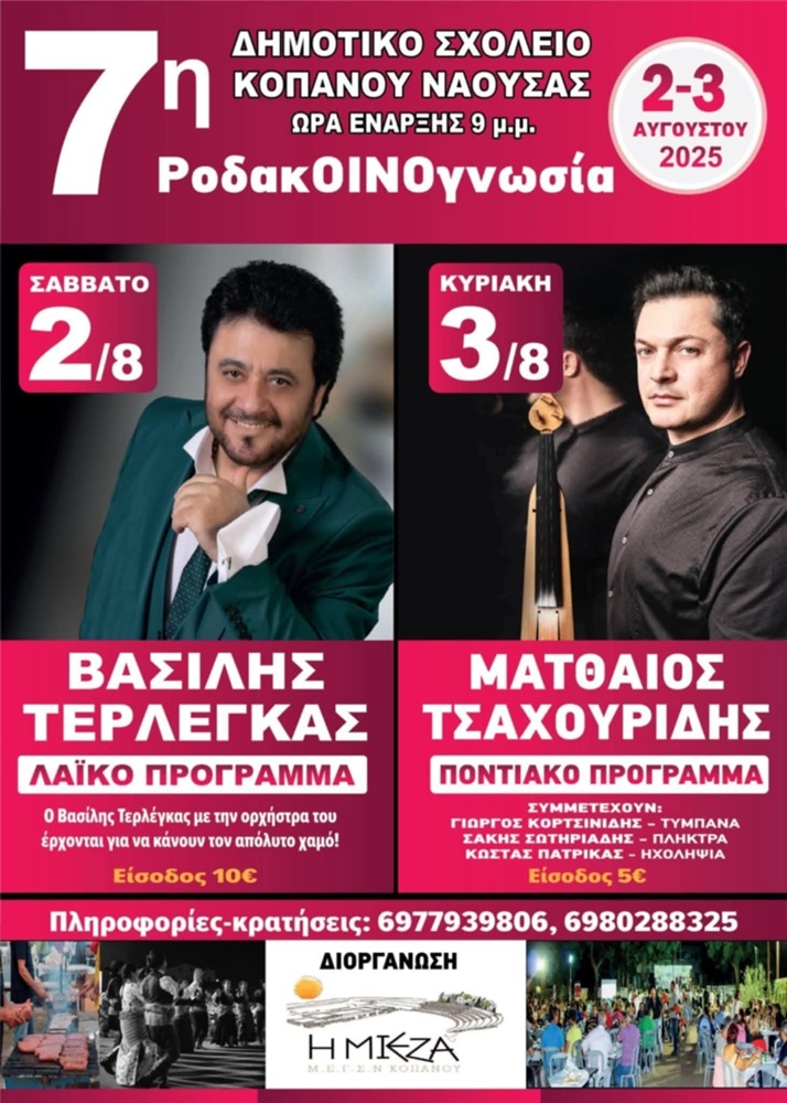 Έρχεται η 7η ΡοδακΟΙΝΟγνωσία στην Νάουσα