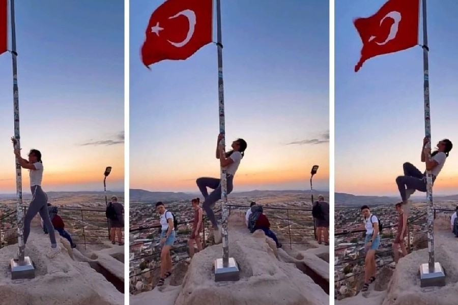 Χαμός στην Τουρκία με τουρίστρια που έκανε pole dancing σε στύλο με την σημαία