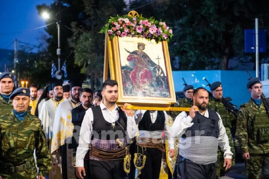 Στις εορταστικές εκδηλώσεις της Αγίας Αικατερίνης συμμετείχε ο «Καύκασος»