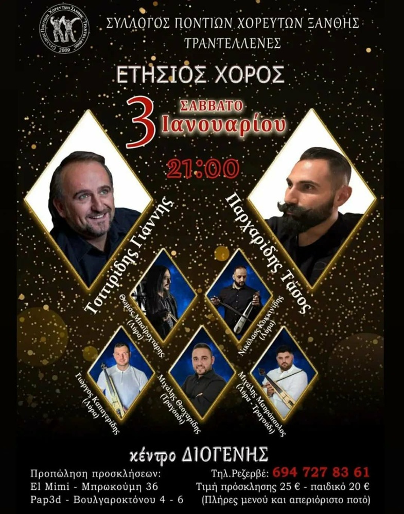 Έρχεται ο Ετήσιος Χορός των «Τραντέλλενων» Ξάνθης