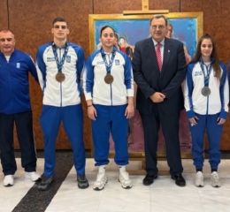 Ο πρόεδρος της Ε.Ο.Ε. υποδέχθηκε τους μεταλλιούχους της Ελληνικής Πυγμαχίας – «Το μέλλον σας ανήκει»