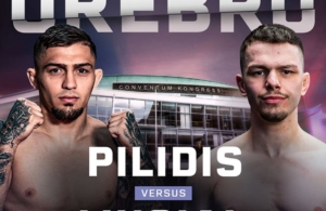 Ο Γιώργος Πιλίδης με τον Πολωνό Michal Musial 7 Φεβρουαρίου στο FCR 27 της Σουηδίας