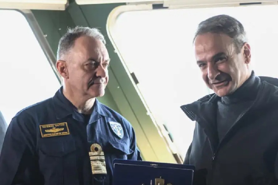 Μητσοτάκης από τη φρεγάτα Belharra «Κίμων»: «Χρέος μου να παραδώσω μια πατρίδα πιο ασφαλή»
