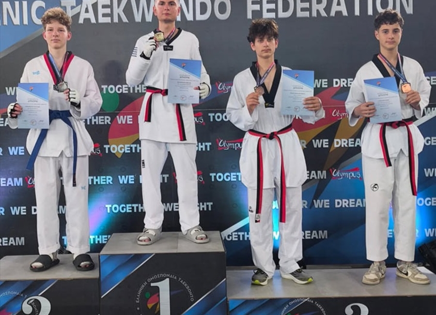 Χρυσός πρωταθλητής ο Νίκος Παπαδόπουλος από τις Αχαρνές στο Τριεθνές Κύπελλο Taekwondo στη Ξάνθη