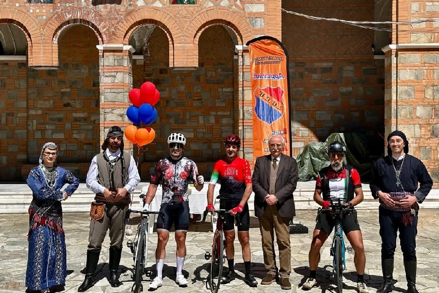 Στην υποδοχή των αθλητών του ποδηλατικού μαραθωνίου «Διαδρομή Μνήμης: Αρμενία & Πόντος» συμμετείχε η Εύξεινος Λέσχη Ποντίων Νάουσας