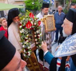 Υποδοχή της Παναγίας Γουμερά στους Αγίους Πάντες Καλλιθέας