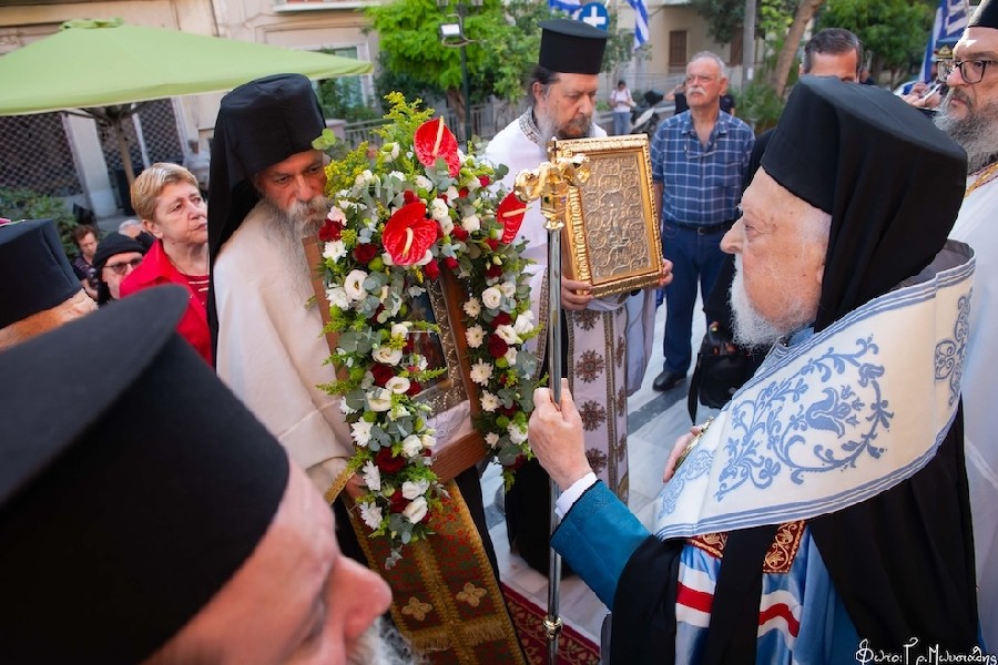 Υποδοχή της Παναγίας Γουμερά στους Αγίους Πάντες Καλλιθέας