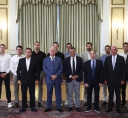 Ο Πρόεδρος της Δημοκρατίας, Κωνσταντίνος Τασούλας υποδέχθηκε την εθνική ομάδα πόλο