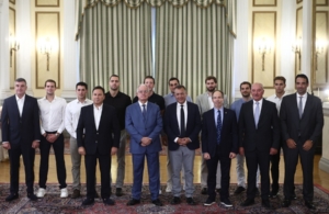 Ο Πρόεδρος της Δημοκρατίας, Κωνσταντίνος Τασούλας υποδέχθηκε την εθνική ομάδα πόλο